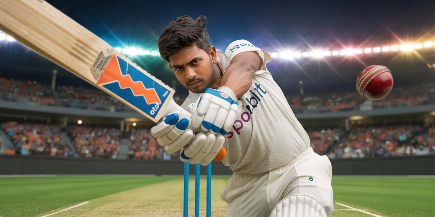 players playing cricket